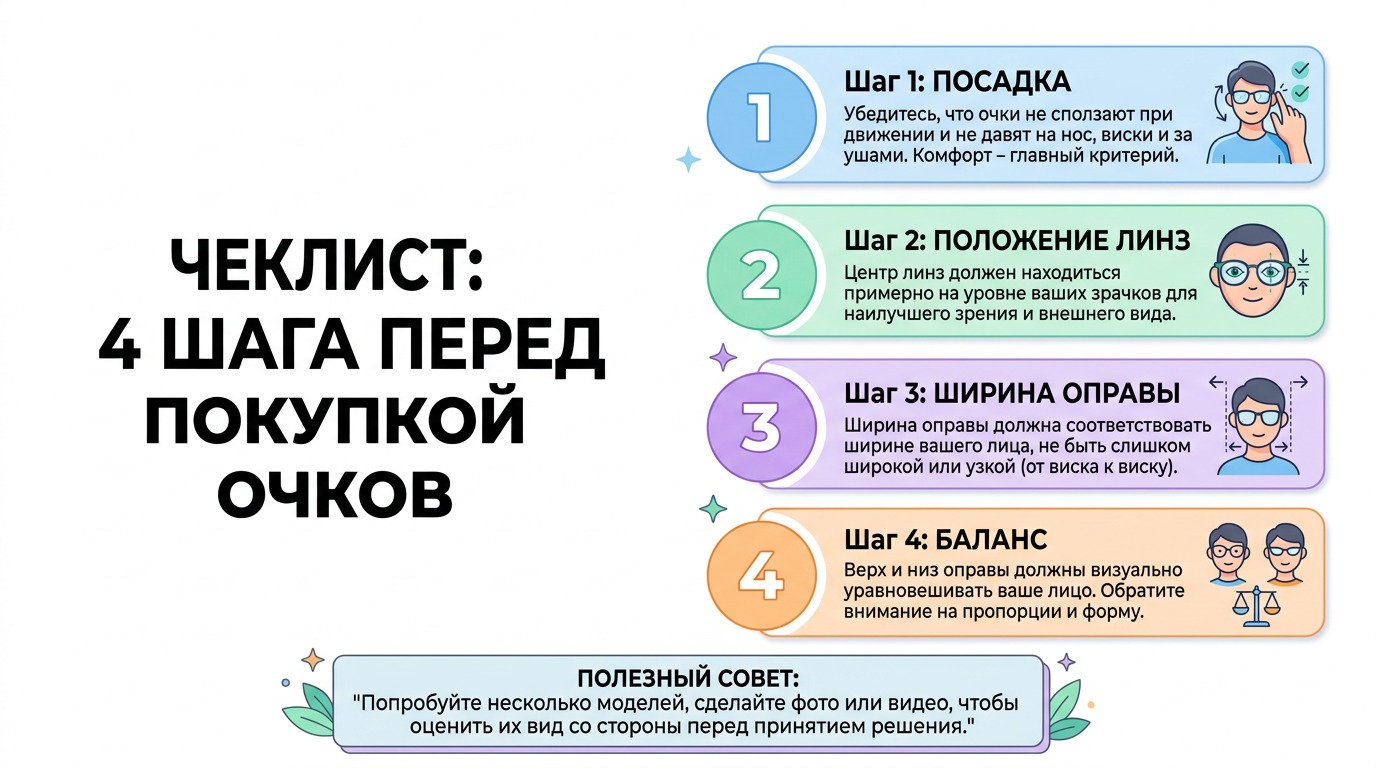 Чеклист при примерке очков