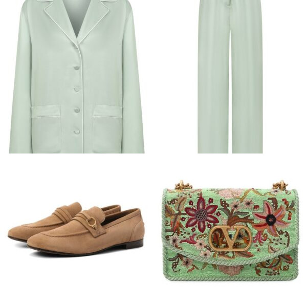 Casual chic образ, пижамный костюм