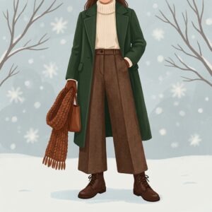 Зима, теплые материалы (твид, плотный вельвет) ❄️